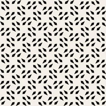 Vector Seamless Black And White Square Arrow Head Shape Geometric Pattern Stock Illustration