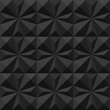 Vector Seamless Black And White Geometric Triangular Square Shaded Pattern Stock Illustration