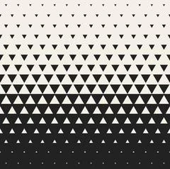 Vector Seamless Black And White Triangle Halftone Grid Geometric