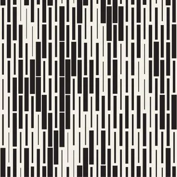 Vector Seamless Black And White Irregular Dash Rectangles Grid Pattern. Abstract イラスト素材