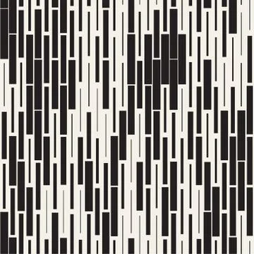 Vector Seamless Black And White Irregular Dash Rectangles Grid Pattern. Abstract 스톡 일러스트