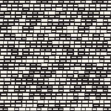 Vector Seamless Black And White Irregular Dash Rectangles Grid Pattern. Abstract Illustrazione stock