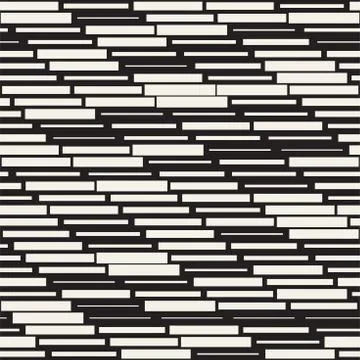 Vector Seamless Black And White Irregular Dash Rectangles. Abstract Geometr.. Illustrazione stock