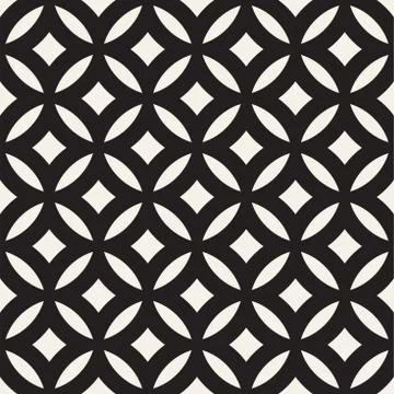 Vector Seamless Black And White Geometric Lines Pattern. Abstract Geometric.. Illustrazione stock