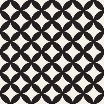 Vector Seamless Black And White Geometric Lines Pattern. Abstract Geometric.. Stock Illustration