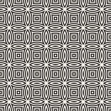 Vector Seamless Black And White Geometric Lines Pattern. Abstract Geometric.. 스톡 일러스트