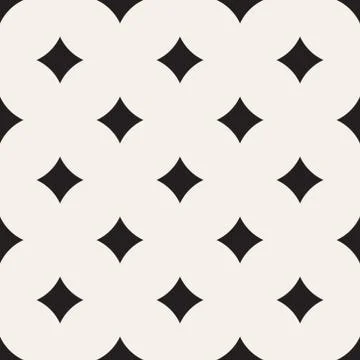 Vector Seamless Black And White Geometric Lines Pattern. Abstract Geometric.. Stock Illustration