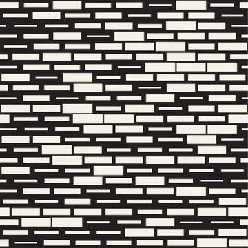 Vector Seamless Black And White Irregular Dash Rectangles. Abstract Geometr.. Illustrazione stock
