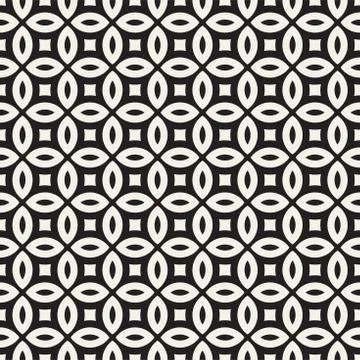 Vector Seamless Black And White Geometric Lines Pattern. Abstract Geometric.. 스톡 일러스트