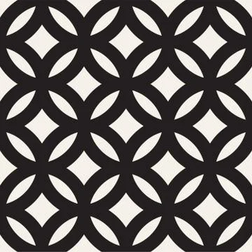 Vector Seamless Black And White Geometric Lines Pattern. Abstract Geometric.. Illustrazione stock