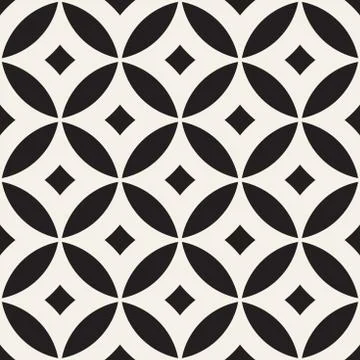 Vector Seamless Black And White Geometric Lines Pattern. Abstract Geometric.. Illustrazione stock