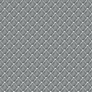 Vector Seamless Black and White Lines Pattern. Abstract Geometric Background  Stock Illustration