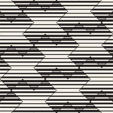 Vector Seamless Black And White Lines Pattern Abstract Background. Cross Shap Stock Illustration