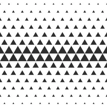 Vector Seamless Black And White Triangular Pattern. Stock Illustration