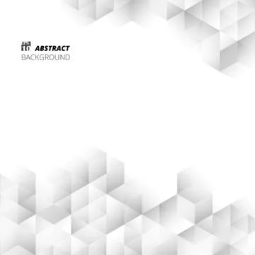 Vector seamless black and white of geometrical cube gradient pattern. Illustrazione stock