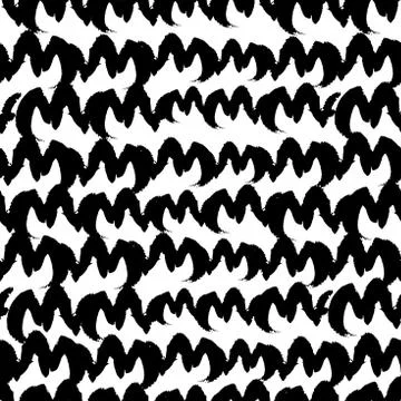 Vector seamless black and white pattern Stock Illustration