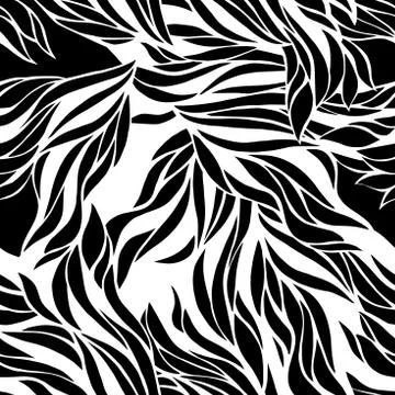 Vector seamless black and white pattern Stock Illustration