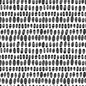 Vector seamless black and white pattern with seeds motif. Abstract monochro.. Stock Illustration