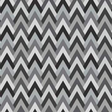 Vector seamless black, gray, and white ethnic pattern with arrows, Tribal Stock Illustration