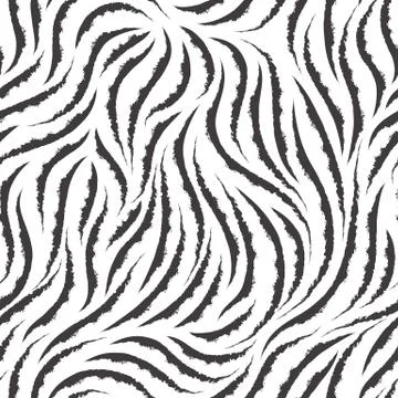 Vector seamless black texture of smooth lines with torn edges isolated on white 스톡 일러스트