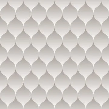 Vector Seamless Black  White Gradient Leaf Shape Circle Pattern Stock Illustration