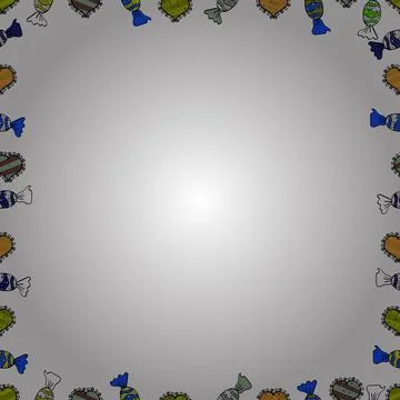 Vector. Seamless. Blank black, blue and white square cadre rectangle label elega Illustrazione stock