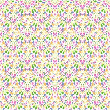 Vector seamless blue and orange vintage pattern Stock Illustration