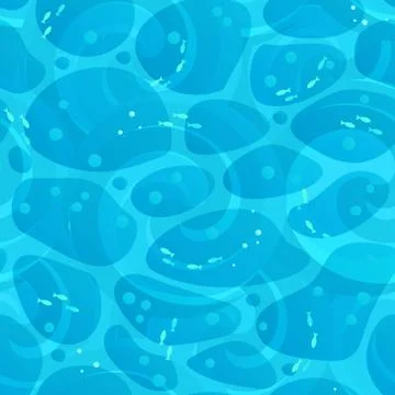 Vector seamless blue background with texture of the frame. Juicy waves with 库存插图