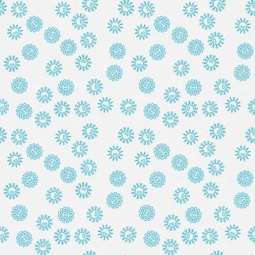 Vector seamless blue bacteria creative pattern Stock Illustration