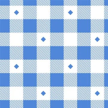 Vector seamless blue knitted pattern. Textile cage Stock Illustration