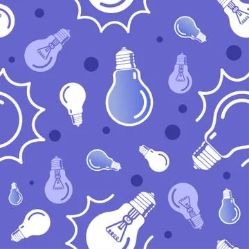 Vector seamless blue lamp pattern. Eps10 イラスト素材