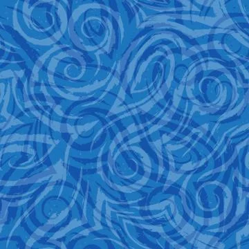 Vector seamless blue pattern of abstract shapes and splashes. on a sea 스톡 일러스트