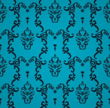 Vector seamless blue pattern with art ornament. Vintage elements for design in Stock Illustration