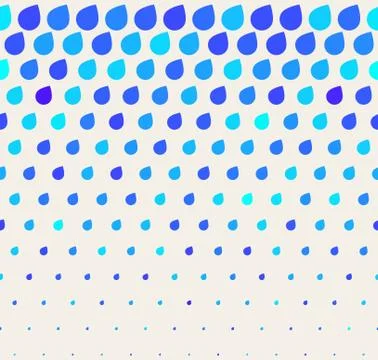 Vector Seamless Blue Rain Drops Shape Pattern Illustrazione stock