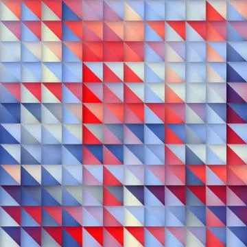 Vector Seamless Blue Red Gradient Triangle Grid Square Pattern 스톡 일러스트