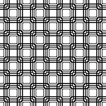 Vector seamless blue rounded rectangle pattern. endless texture black and white 스톡 일러스트