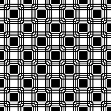 Vector seamless blue rounded rectangle pattern. endless texture black and white 스톡 일러스트