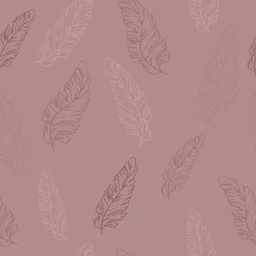 Vector Seamless Boho, Modern, Contemporary, Earth Tones Banana Pattern. 스톡 일러스트