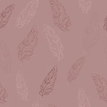 Vector Seamless Boho, Modern, Contemporary, Earth Tones Banana Pattern. 스톡 일러스트