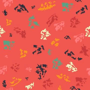 Vector seamless bold plaid pattern with wide brushstrokes and thin stripes hand Stock Illustration