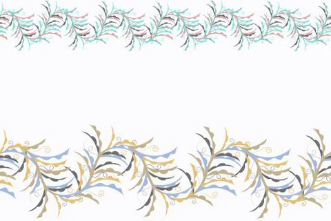 Vector seamless border for design in trendy colors Illustrazione stock