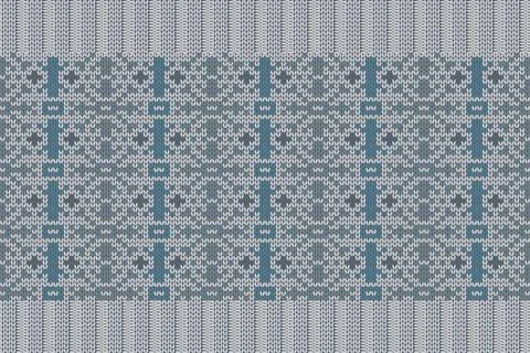 Vector seamless border, pattern. Beautiful blue embroidery pattern Stock Illustration