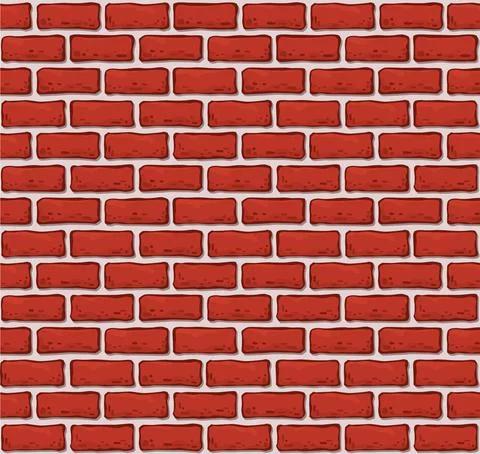 Vector seamless brick wall. Realistic color stone texture. Decorative pattern イラスト素材