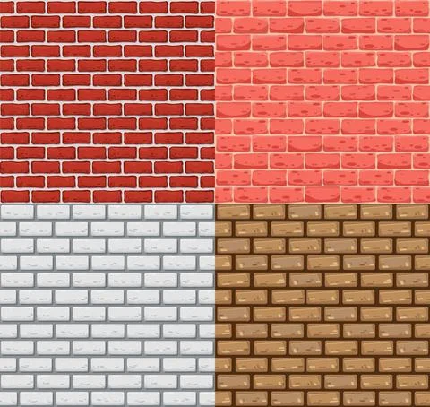 Vector seamless brick wall. Realistic color stone texture. Decorative patterns イラスト素材