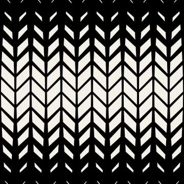 Vector Seamless BW Triangle Diagonal Chevron Grid Pattern 스톡 일러스트