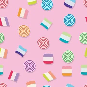 Vector seamless candy background pattern Stock Illustration