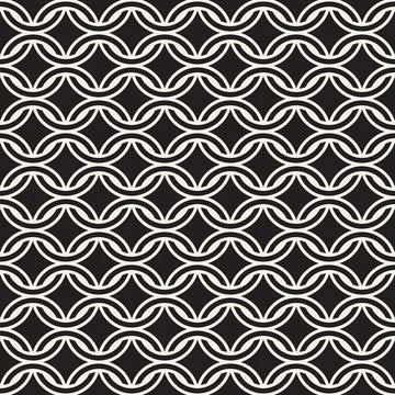 Vector seamless chain pattern. Interweaving thin lines abstract background. G Stock Illustration