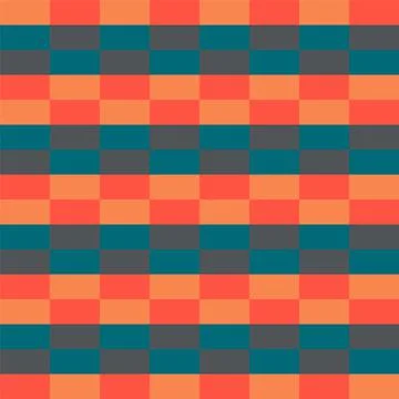 Vector seamless chess pattern with colorful squares  Stock Illustration