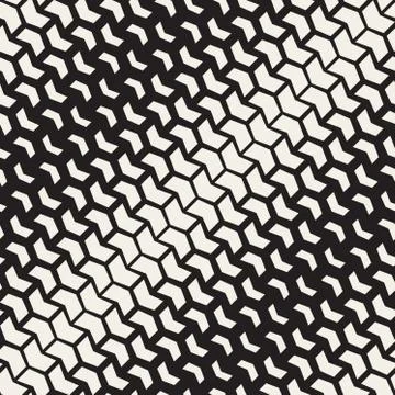 Vector Seamless Chevron Diagonal Halftone Gradient Geometric Pattern Stock Illustration
