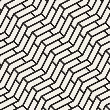 Vector Seamless Chevron ZigZag Diagonal Lines Geometric Pattern Stock Illustration